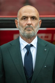 WARSAW, POLAND - JUNE 7, 2024: Friendly soccer match Poland - Ukraine 3:1. Michal Probierz head