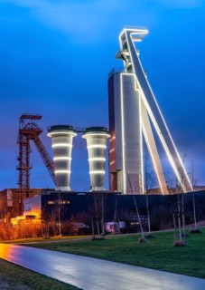 Shaft of the former Schlägel & Eisen coal mine, shaft 3/4/7, Herten, North Rhine-Westphalia,