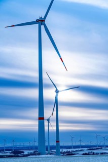 Wind farm, north of Lichtenau, self-proclaimed energy town, over 190 wind turbines and over 1200