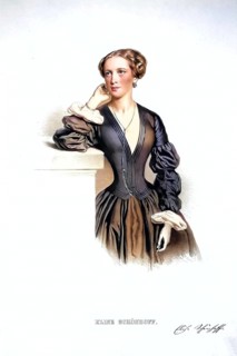 Elise Schönhoff (1839-1911), German actress, Historical, digitally restored reproduction from a