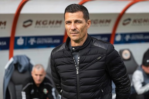 LUBIN, POLAND - OCTOBER 29, 2023: Football match Polish PKO Ekstraklasa between KGHM Zaglebie Lubin