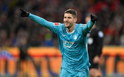 Goal celebration Andrej Kramaric TSG 1899 Hoffenheim (27) Gesture Gesture Football Bundesliga,