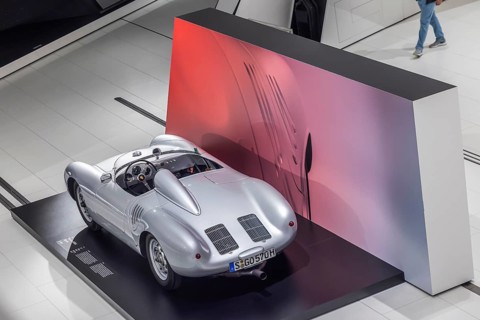 Porsche Museum Stuttgart-Zuffenhausen. Porsche 550A Spyder The automotive museum of Dr. Ing. h.c. F