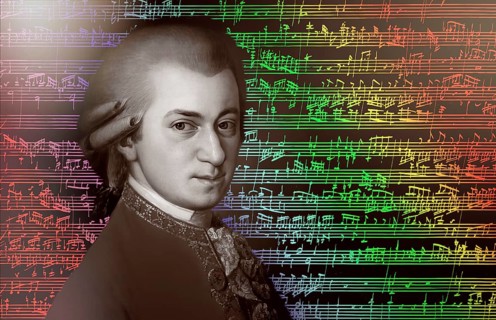 Wolfgang Amadeus Mozart, 1756 – 1791, composer of classical music, First Viennese School, notesheet