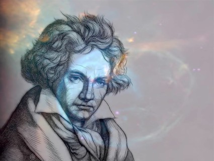 Ludwig van Beethoven, 1770 -1827, German composer, digitally altered