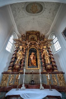 Baroque side chapel, around 1649, church of the Assumption of Mary, late Gothic hall church, Erlach