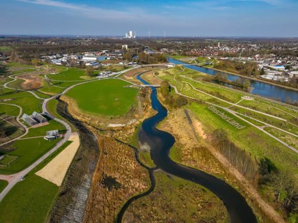 Castrop-Rauxel, North Rhine-Westphalia, Germany - EMSCHERLAND adventure park, new nature and water