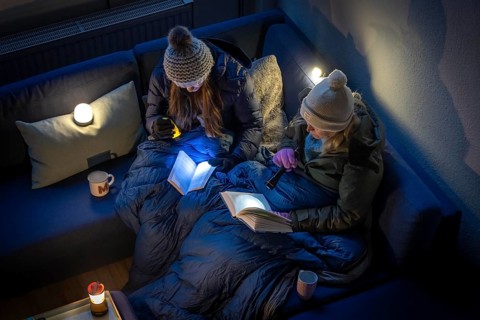 Symbolic picture blackout, extensive, prolonged power failure, in private surroundings, without