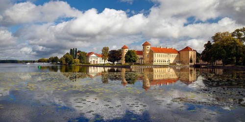 Rheinsberg Castle, lakeside with Lake Grienerick, Ostprignitz-Ruppin district, prime example of