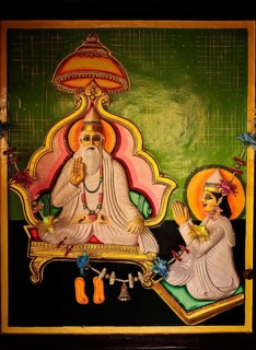 Decoration inside the Kabir temple at Damakheda (Chhattisgarh, India) . Kabir was a 15th century