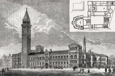 Model of the Edinburgh Medical School, Scotland, 19th century