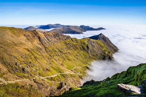 Snowdon Massif, Snowdon Range, Snowdonia, North Wales, UK