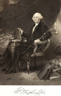 George Washington (1732-1799) first president of the United States of America, USA, politician,