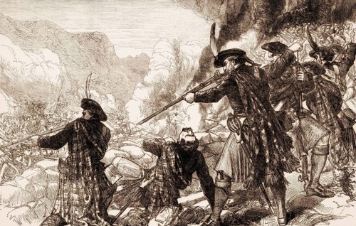 The Battle of Glen Shiel, West Highlands of Scotland, 10 June 1719, Jacobite rising, From British