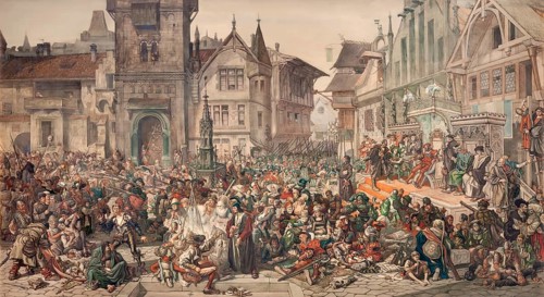 King John of Leiden, anabaptist dominion of Münster, 1534, digitally edited according to a painting