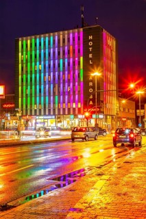 Novum Hotel Arosa Essen, with LED illuminated facade, in Essen Rüttenscheid, Essen, North