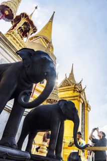 Wat Phra Kaeo, Temple of the Emerald Buddha. Bangkok, Thailand