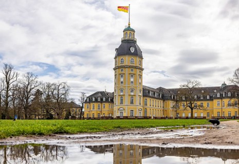 Karlsruhe Palace, former residence of the Margraves and Grand Dukes of Baden. Karlsruhe,