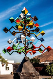 Sculpture, Fundacion Cesar Manrique, former residence of the artist, Tahiche, Lanzarote, Canary