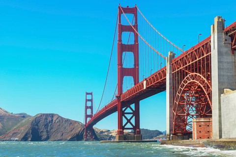 View of Golden Gate Bridge, San Francisco, California, USA