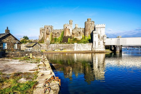 Conwy Castle over River Convy, Convy, North Wales, UK