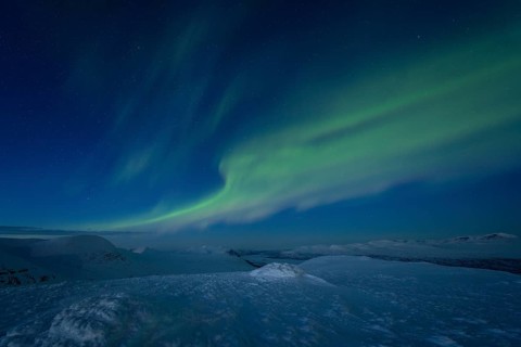 Northern Lights (Aurora borealis), Stora Sjöfallet National Park, Laponia World Heritage Site,