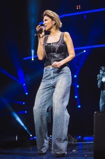 Anna-Maria Zimmermann at the Schlagernacht des Jahres live on Das Original Tour in the Berlin Uber