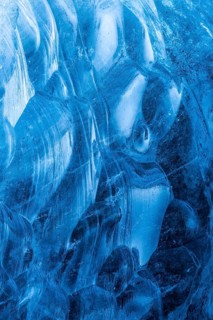 Structures in glacial ice, ice cave, glaciers, Vatnajökull, winter, Iceland, Scandinavia