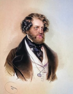 Josef Koch, 1842, Historical, digitally restored reproduction from a 19th century original, Record