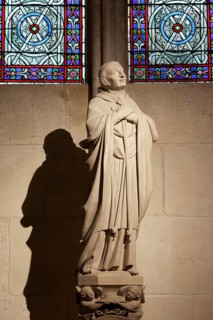Statue of Saint Charles Borromeo, Notre-Dame de Paris Cathedral, Paris, France