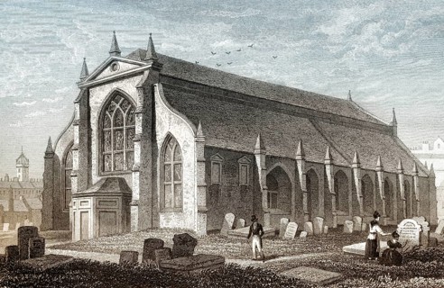 Greyfriars Kirk, Edinburgh, Scotland, 19th century, from Modern Athens by Th. H. Shepherd
