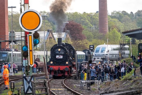 Bochum Railway Museum, museum days weekend, with many attractions such as steam locomotive rides, 3