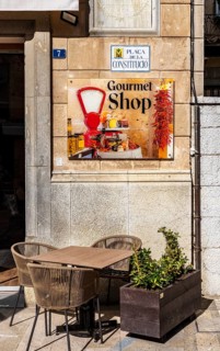 Detail photo, Gastronomy at Plaça de la Constitució, Alcudia, Majorca, Spain