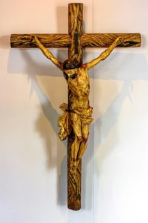 18th century baroque sculpture depicting the crucified Christ in Olinda, Brazil