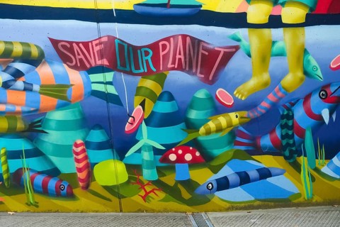 Graffiti, spray art, colorful pictures, public art, mythical creatures, fantastic creatures, human