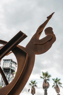 Sculpture for the Olympics, Rust, Sculpture, Sport in Barcelona, Spain