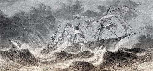 Great Republic, the largest wooden ship, Cape Horn, 1857