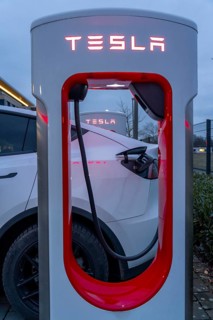 Tesla Supercharger Station, fast charging stations from Tesla, Paderborn, North Rhine-Westphalia,