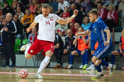 LUBIN, POLAND - MARCH 12, 2025: Futsal match European Championship qualifiers Poland - Moldova 3:0.
