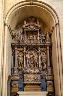 Stephen Altarpiece in the interior of St. Paul's Cathedral in Münster, North Rhine-Westphalia,