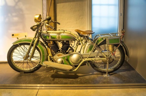 NSU army model, 7/9 hp, motorbike in the First World War, PS.SPEICHER Museum, Einbeck, Lower