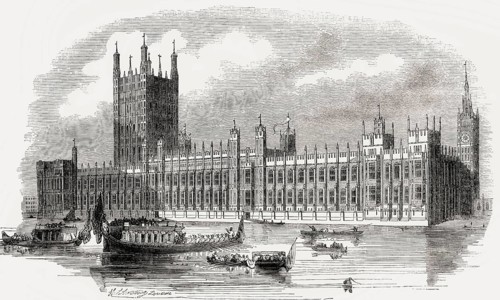 Palace of Westminster, Houses of Parliament, London, United Kingdom, 19th Century