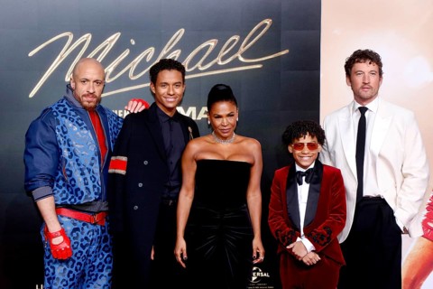 KeiLyn Durrel Jones, Jaafar Jackson, Nia Long, Juliano Valdi and Miles Teller at the world premiere