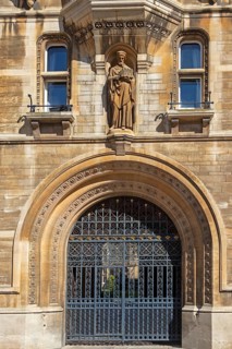 Entrance gate, Waterhouse Building, Gonville and Caius College, King's Parade, Cambridge, England,