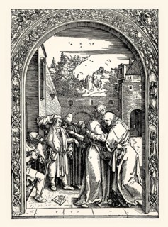Das Marienleben, Begegnung am Goldenen Tor, Life of the Virgin, Meeting at the Golden Gate, by