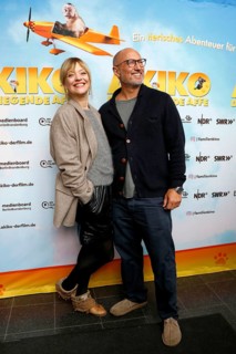 Heike Makatsch and Benno Fürmann at the Berlin premiere of AKIKO - DER FLIEGENDE AFFE at the