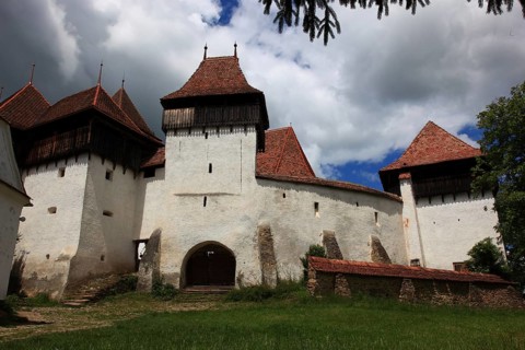 Romania, the fortified church of Viscri, German German Weisskirch a town in the district of Brasov,