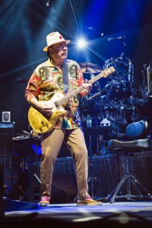 Carlos Santana, singer and guitarist of Santana live on Oneness Tour 2025 at the Uber Arena in