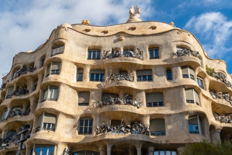Casa Milà, residential and commercial building designed by the architect Antoni Gaudí in Barcelona,