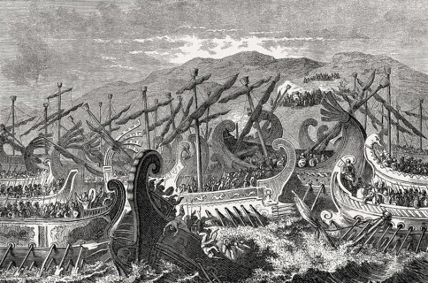 The Battle of Salamis in 480 BC fought between Greek city-states and the Persian Empire
